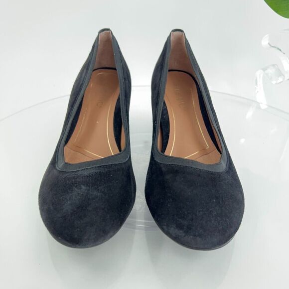 Vionic Womens Natalie Pump Size 8 Black Suede Tortoise Shell Heel Dress Shoe - Picture 4 of 16